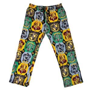 Harry Potter 4 Houses Gryffindor/Hufflepuff Pajamas Lounge Pants - Men’s Size XL